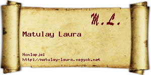 Matulay Laura névjegykártya